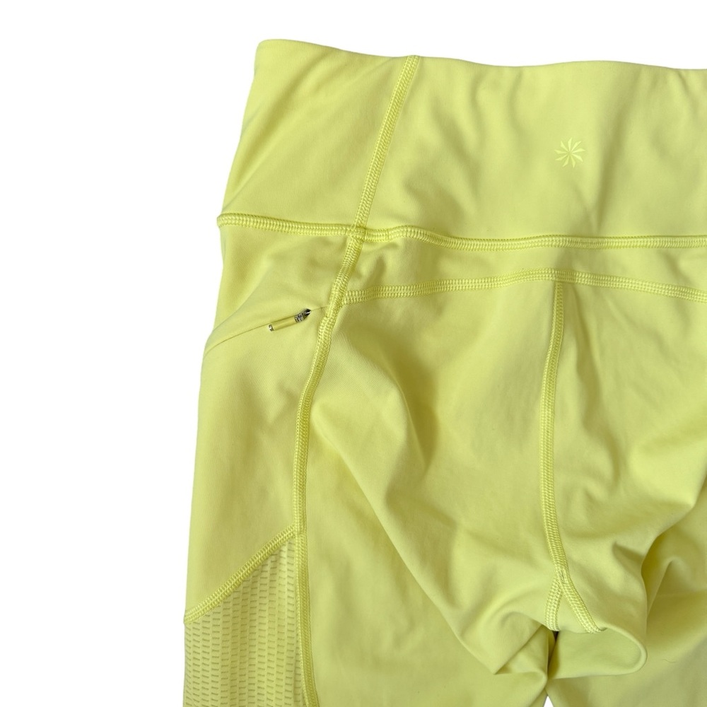 Athleta Contender Mesh Capri Yellow Small - Picture 5 of 11